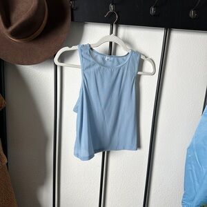 Parade powder blue sheer bralette tank top layering compression under shirt